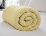 bamboo muslin yellow weighted blanket folded