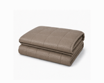 Folded Beige Tencel Weighted Blanket by MysaSleep