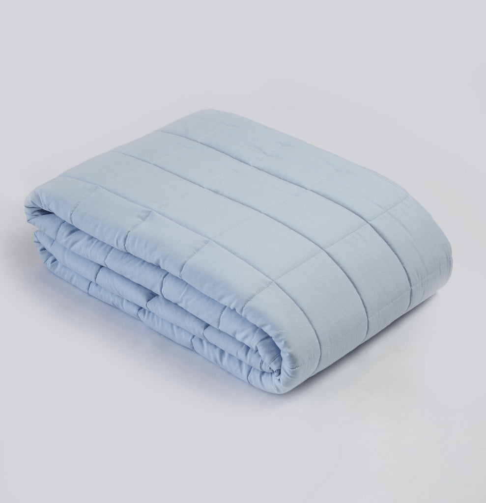 Light Blue Tencel Weighted Blanket for kids Mysa Weighted Blankets