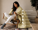 bamboo muslin yellow weighted blanket comfort