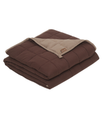Brown/Beige - Microfiber Reversible Weighted Blanket