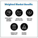 White - 100% Cotton Fabric with Premium Glass Beads Weighted Blanket
