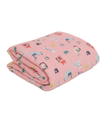 Pink Cat Prints - Microfiber Weighted Blanket for kids